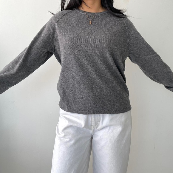 BNWT J. Lindeberg Grey Knit Crewneck Jumper - Medium - Picture 3 of 5